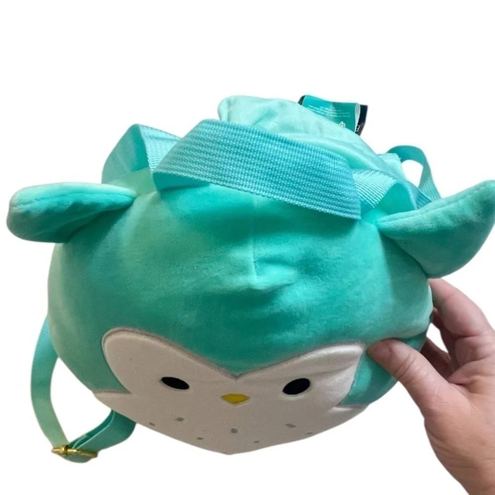 Original Squishmallows Plush Winston the Owl Backpack - Color Teal - 2022